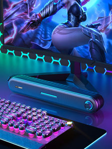 MINI Gaming Soundbar Haut-parleur de barres de son sans fil de haute qualité, haut-parleurs BT V5.3 avec AUX, carte TF - Product Image 3