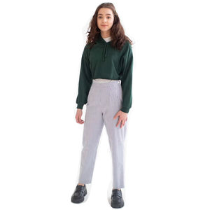OEM personalizado de las mujeres de gran tamaño pulóver con capucha Crop Top sudadera de invierno informal con técnica de lavado - Product Image 1