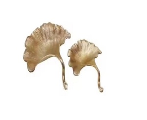 Juego de bandejas de oro y plata para galletas, magdalenas, dulces de chocolate, platos y platos, juego de bandejas de Hojas de arce hechas a mano, 2 niveles - Product Image 1