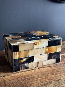 Organic horn jewelry box Horn jewelry organizer <b>storage</b> box Personalized Living Room Farmhouse Decorative Box At Best Price - Product Image 3