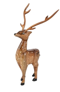 รูปปั้นกวางแกะสลักทำจากไม้มะม่วงสำหรับตกแต่งบ้านและสำนักงานรูปปั้นกวางแกะสลักรูปปั้นศิลปะรูปปั้นตกแต่งบ้าน - Product Image 4
