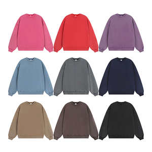 Sweat-shirt à capuche unisexe rétro en molleton épais 340 grammes, col rond, délavé à l'acide, effet vieilli, écologique, pour l'hiver, avec logo personnalisé - Product Image 2