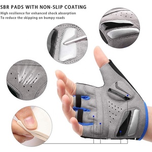 Unisex Cycling Gloves Breathable Non-Slip Elastic Microfiber Cotton Eco-Friendly Washable High Quality Custom Logo Protecting - Product Image 2