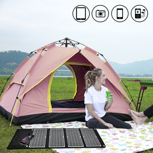 Cargador <span class=keywords><strong>Solar</strong></span> Plegable de 30W ETFE, Carga Rápida PD 18W Tipo-C QC 3.0, Cargador <span class=keywords><strong>Solar</strong></span> Portátil para Teléfono, para Camping, Senderismo, Respaldo - Product Image 6