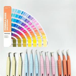 Pinzas de extensión de pestañas con punta de fibra rosa para bebé personalizables, agarre fuerte, acero inoxidable, visón sostenible, logotipo rosa claro - Product Image 6