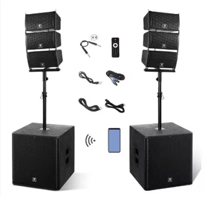 NOUVEAU Système de sonorisation professionnel FAV Dual 18 pouces avec caisson de basses et amplificateur de puissance, ensemble complet pour la musique de scène professionnelle - Product Image 1