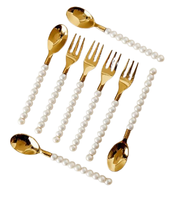 Perle Poignée Couteau Dîner Fourchette Dîner Cuillère Fourchette Cuillère À Café Date Couverts Table Décor Maison Restaurant et Hôtel Décor Couverts Ensemble