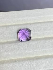 Améthyste naturelle Asscher taillée pierre précieuse à facettes pour la fabrication de bijoux 10 à 20 MM taille calibrée octogone carré - Product Image 5