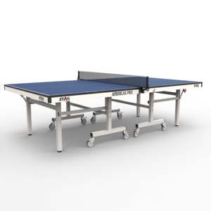 Table de tennis de table Stag Iconic Americas Pro, taille standard, professionnelle, en MDF, certifiée ITTF, mobile, pliable, intérieur/extérieur, moderne - Product Image 1