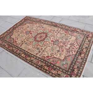 Alfombra Turca Vintage de 6.1x7.5 pies, Alfombra Roja Ikat - Product Image 2