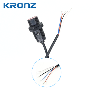 Sensor cilíndrico de fondo difuso KRONZ con indicador <span class=keywords><strong>LED</strong></span> de cable de 2m Detección de 20-100mm Sensores fotoeléctricos Cables voladores - Product Image 4