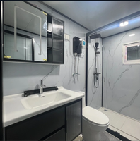 Maison conteneur extensible de 30 pieds, préfabriquée, modulaire, petite maison avec salle de bain et cuisine |   Cabine portable sur mesure, directement de l'usine