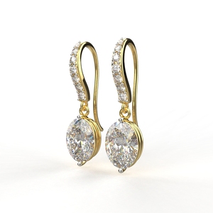 Avarta Jewellery Mystic Moissanite Pendientes de gota de oro - Product Image 3