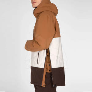 Chaqueta Anorak cortavientos de invierno para hombre de alta calidad, transpirable, cómoda, Color sólido, cuello con capucha, cuarto de cremallera, servicio OEM - Product Image 2