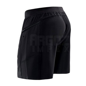 Pantalones cortos personalizables de gimnasio para hombre, 100% algodón, sólidos, cómodos, de secado rápido, estilo informal con logotipo hecho en fábrica, venta en línea - Product Image 2