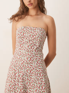 Robe d'été florale élégante taille unique, coupe empire, imprimé halter, décontractée, robe de soirée formelle, sexy, style Borg, tenue de soirée - Product Image 3