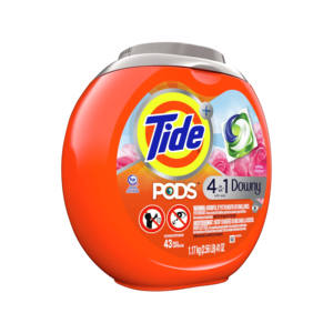Tide Pods Free & Gentle Detergente para ropa 3 en 1 para pieles sensibles, recomendado por dermatólogos - Product Image 1
