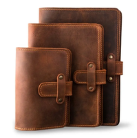 Carnet de notes personnalisé en cuir véritable de haute qualité pour hommes Cheval fou Carnet de notes en cuir véritable
