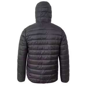 Veste d'hiver matelassée pour homme, col rabattu, fermeture éclair, manteau de ski avec logo color block sur le devant, respirant, séchage rapide, uni, teinture unie, fermeture - Product Image 2