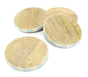 Natural Wooden Blank Resin Core Design Tea <b>Cup</b> <b>Mats</b> Pads Wholesale Price Handicrafts Item Manufacture Made Dinnerware Coaster - Product Image 6