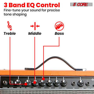 Amplificateur de guitare 5 cœurs 40W, amplificateur portable pour basse électrique et acoustique, amplificateur d'entraînement - Product Image 3