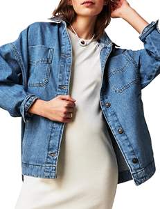 แจ็คเก็ตยีนส์แขนยาวลำลองสำหรับผู้หญิง ระบายอากาศได้ดี อุ่นสบาย มีสไตล์ เหมาะกับแฟชั่นสตรีทแวร์ ลายพิมพ์  รับผลิตตามแบบ (OEM) ราคาสำหรับฤดูใบไม้ร่วง/ฤดูหนาว/ฤดูร้อน - Product Image 2