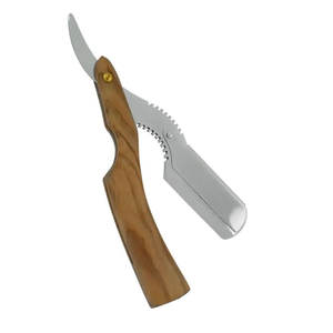 Barbero profesional de borde recto con mango de madera Maquinilla de afeitar Maquinillas de afeitar - Product Image 2