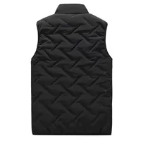 Gilet de travail d'hiver à col mandarin, veste matelassée rembourrée en sherpa, coupe-vent en polyester, veste 3D