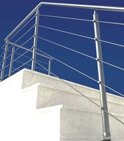 Custom Size Schwarzes Edelstahl-Kabel handlauf system für Außen deck und Balustrade