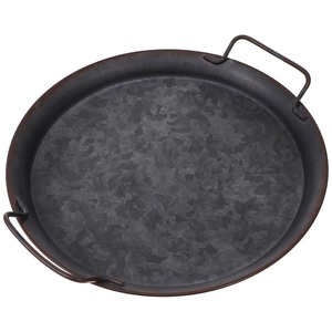 Plateau en métal galvanisé rond de couleur bronze, de qualité supérieure, pour la restauration, les plateaux de service pour le dîner - Product Image 3