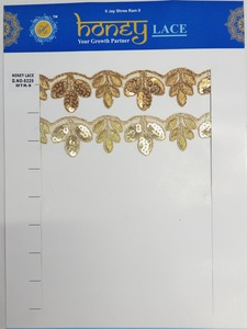 Elegant <b>Black</b> Floral Embroidered <b>Lace</b> Intricate Detailing for Sophisticated Bridal Gowns Evening Wear Durable for Bags Cloth - Product Image 2