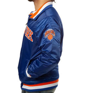 Chaqueta Bomber Personalizada al por Mayor para Hombre con Cuello, Cierre de Cremallera Premium, Logotipos Bordados, Chaqueta Varsity de Satén - Product Image 2