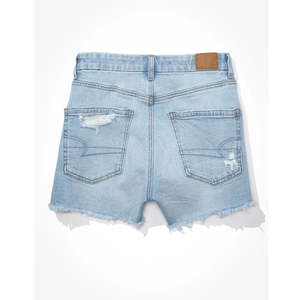 Shorts en jean pour femmes, design sexy, déchirés, vintage, slim, lavés, fermeture éclair, coton, denim, pour femmes - Product Image 4