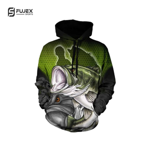 Vente en gros d'étiquettes personnalisées sweats à capuche de pêche grande taille à la mode conception imperméable à l'eau à séchage rapide demande des clients professionnels à capuche - Product Image 3