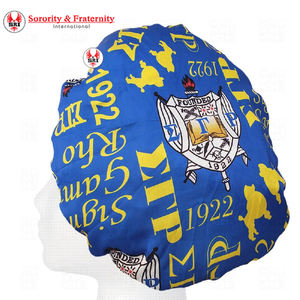 Venta caliente fabricante profesional hermandad griega ajustable Reversible Satin Bonnet 1922 Sigma Gamma Rho Luxury Bonnet - Product Image 1