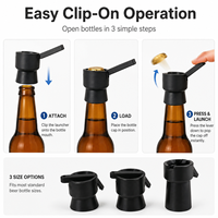 Moderno Juego Ecológico para Beber Cerveza con Lanzador de Tapas de Botella y Abridor de Catapulta, Gadget Novedoso para Fiestas, Barbacoas y Despedidas de Soltero