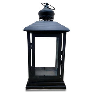 Portavelas decorativo interior respetuoso con el medio ambiente hecho a mano diseño moderno de Metal negro al por mayor FAROL DE Navidad de hierro para vivir en casa - Product Image 4