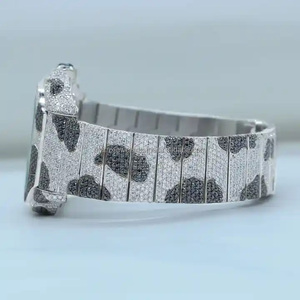 Top Rated Edición Limitada Elegante Totalmente Iced Out Lab crecido tachonado Relojes de diamantes para los hombres a precios asequibles Tiger look - Product Image 5