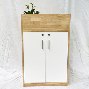 Minimalist Design 60x40x95cm THS68049 Office <b>Desk</b> File <b>Cabinet</b> with Green Plant Shelf - Product Image 3