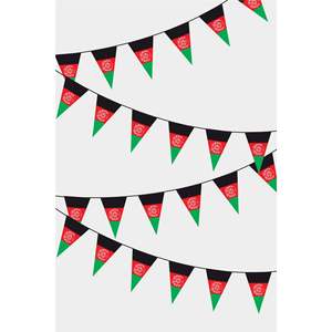Afghanistan Triangular Flag Bunting Durable Burlap for Father's Day Back School Graduation Christmas Halloween New Year <b>Easter</b> - Product Image 1