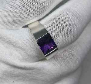 Bague pour homme en améthyste naturelle Bague de mariage en argent sterling 925 faite à la main Cadeau de pierres précieuses de février pour lui - Product Image 3