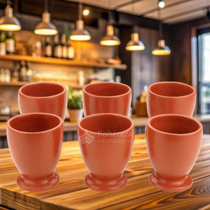 Verre Lassi en terre cuite fabriqué à la main | Coupe en argile écologique, naturellement rafraîchissante et traditionnelle - Product Image 4