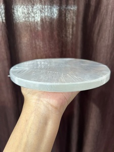 Placa de Carga de Cristal de Selenita Natural Tallada de 6 Pulgadas, Base para Decoración del Hogar, Energía Curativa Reiki, Ecológica - Product Image 6