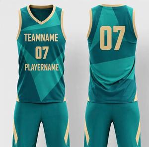 Ensembles d'uniformes d'entraînement de basketball pour hommes sur mesure en gros, respirants, antibactériens, séchage rapide, 100% polyester, couleurs personnalisées - Product Image 1