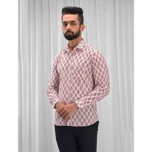 Men's Casual Cotton Printed Full Sleeves <b>Shirt</b> 100% Cotton Stand Collar Floral <b>Patchwork</b> Pattern ODM Poplin Oxford Options - Product Image 5