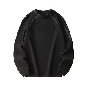 Automne hommes sweat pull chaud couleur unie demi fermeture éclair pull décontracté à manches longues hommes sweats - Product Image 2