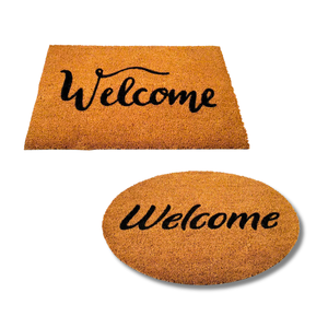 Tapis de bienvenue en fibre de coco du Vietnam faits à la main avec PVC anti-poussière et tapis de bienvenue personnalisable longue durée pour la maison - Product Image 1