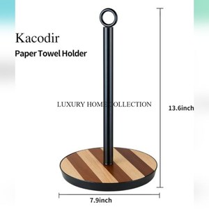 Elegant Metal Paper <b>Towel</b> Holder with a Brushed Gold Finised Ideal for Adding a Touch of Luxury to Your Kitchen Countertop - Product Image 5