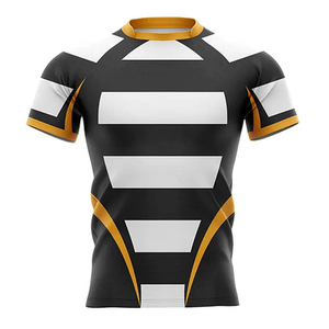 Camiseta de fútbol americano de poliéster 100% de alta calidad, diseño de malla Retro, uniforme transpirable para Camiseta holgada de Rugby - Product Image 5