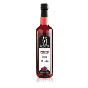 Wine Vinegar 500 Ml Glass Bottle for Sales Best Quality Italian Red Natural Vinegar Fermented from Italy,it Purple 1 Kg